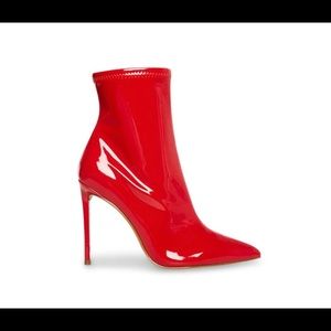 Red Patent Leather Booties